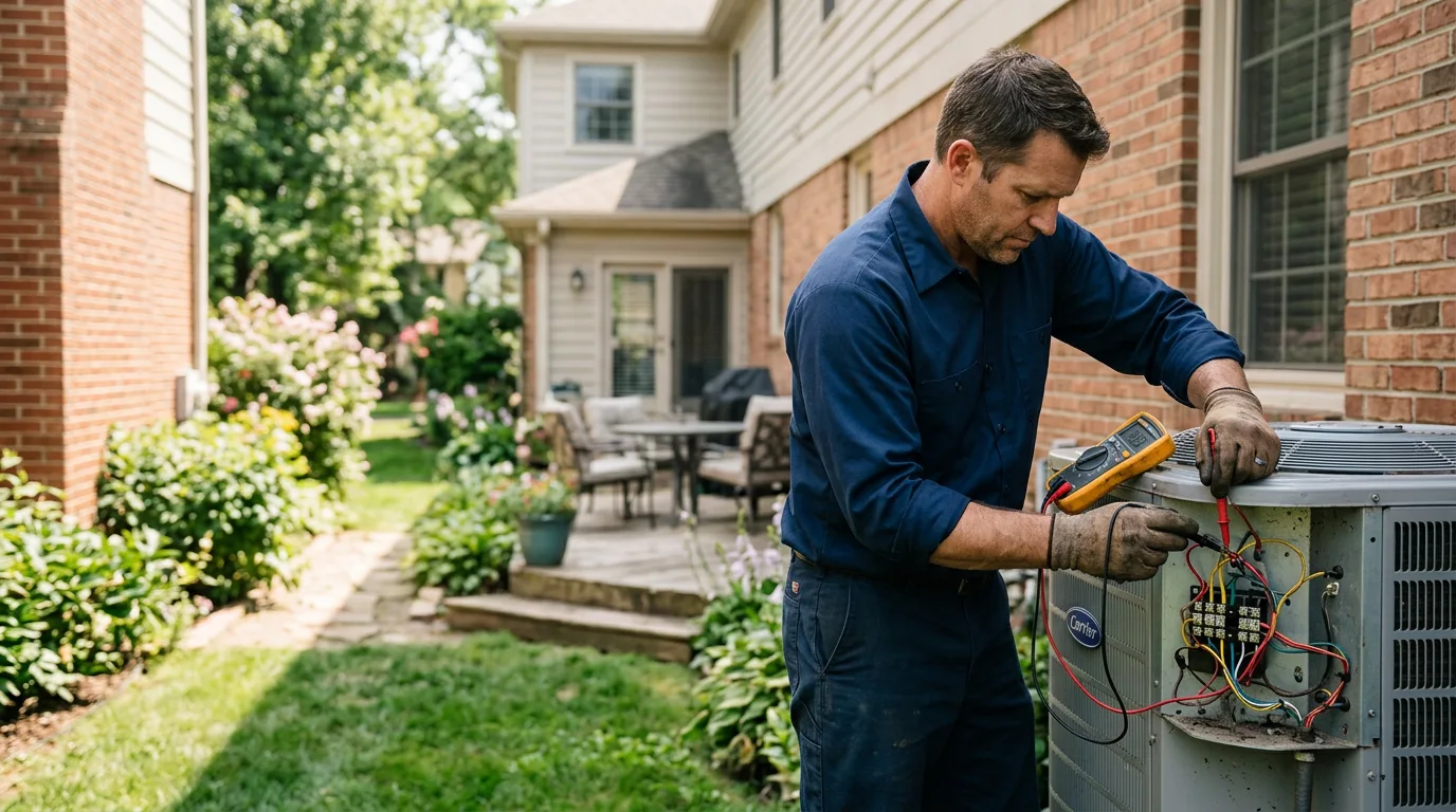 HVAC technician working near Voltaire, ND